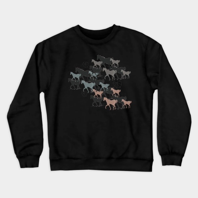 Horse Pattern Crewneck Sweatshirt by elenorDG